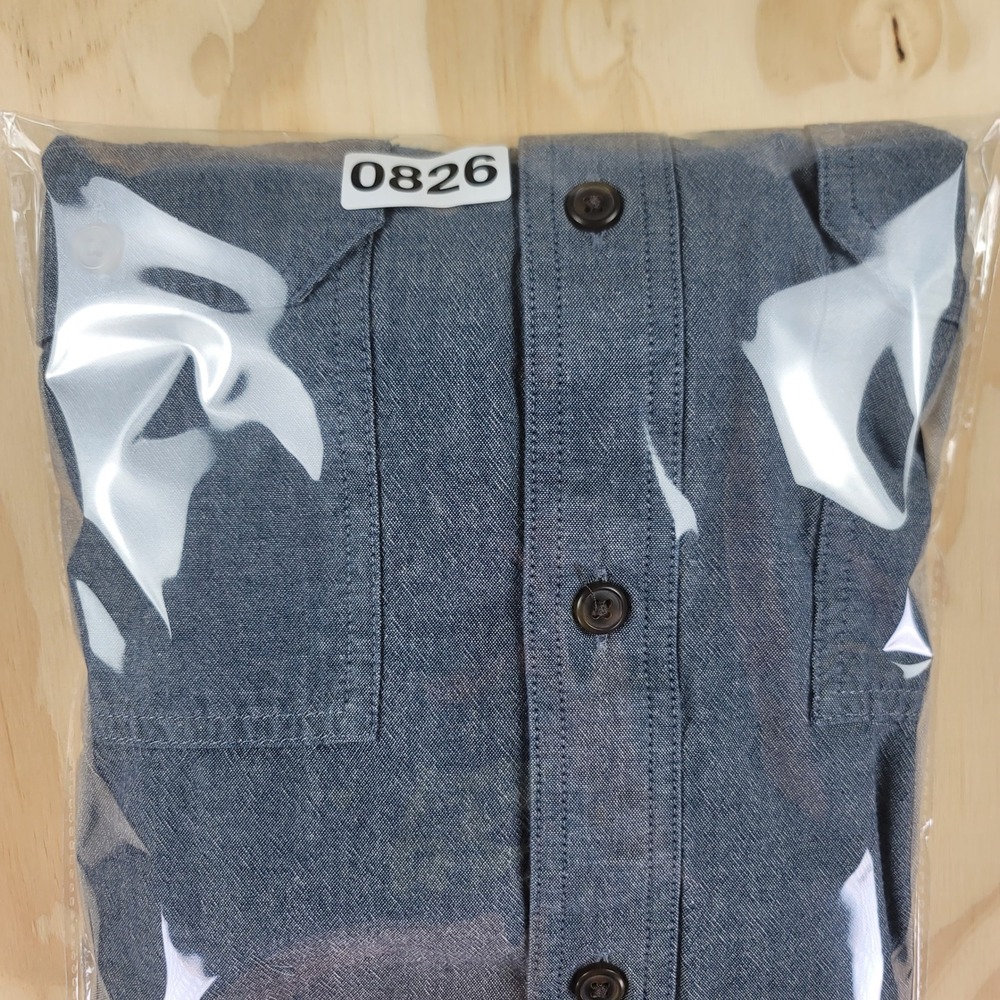 Carhartt Button Down Shirt Mens L Blue Loose Fit Chambray Long Sleeve TW4368-M - Picture 7 of 7
